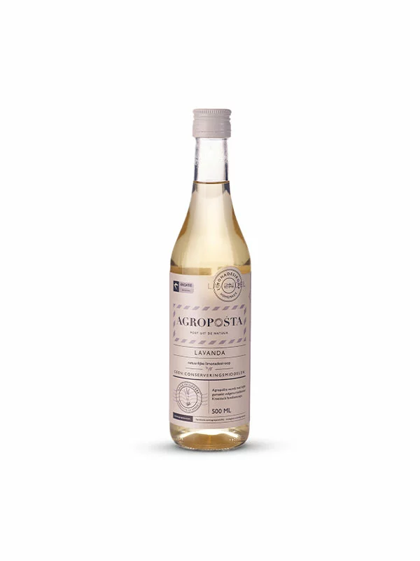 Agropošta Lavendelsirup in einer 500 ml Glasflasche