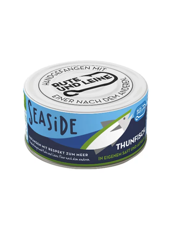 SeaSide Natürlicher Thunfisch im eigenen Saft – frei gefangen in einer 185g (135g) Packung