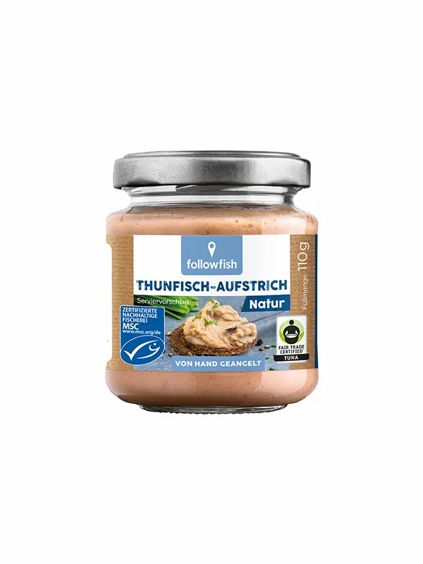 Thunfischaufstrich Natur mit Bio-Öl - 110g Follow Fish