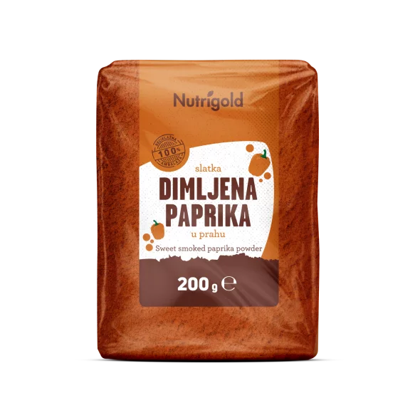 Nutrigold Geräuchertes Paprikapulver in einer 200 Gramm Packung