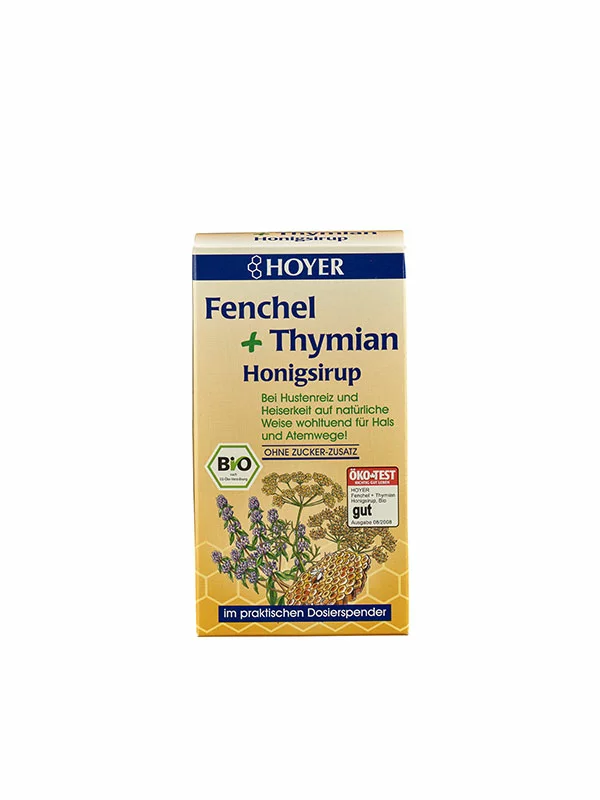Hoyer Honigsirup mit Fenchel und Thymian in einer Packung von 250g