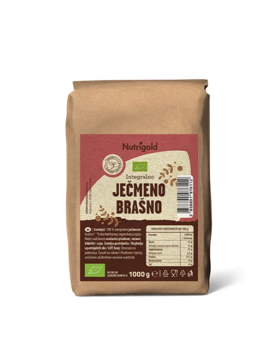 Nutrigold Gersten-Vollkornmehl - Biologisch in einer 1000 Gramm Packung