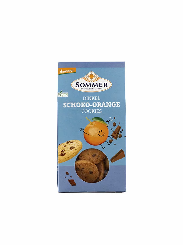 Dinkelkekse mit dunkler Schokolade und Orange - Biologisch 150g Sommer