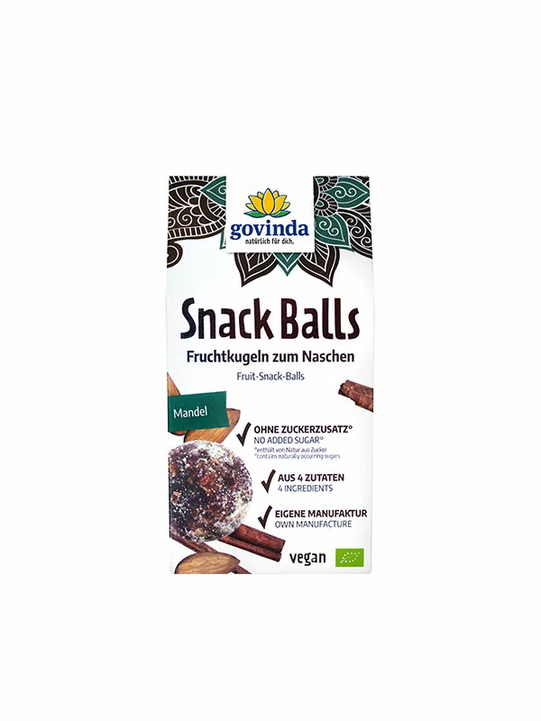 Govinda Snack Balls Mandel - Biologisch in einer 100g Packung