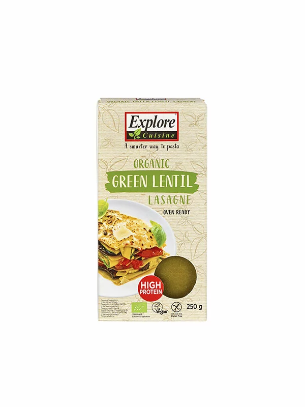Explore Cuisine Grüne Linsenlasagne – Biologisch in einer 250g Packung