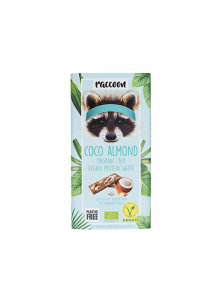 Proteinschokolade Vegane Kokosnuss & Mandel – Biologisch 40g Raccoon