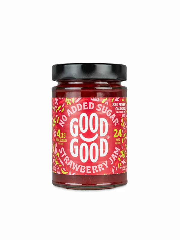 Erdbeermarmelade mit Stevia 330g - Good Good