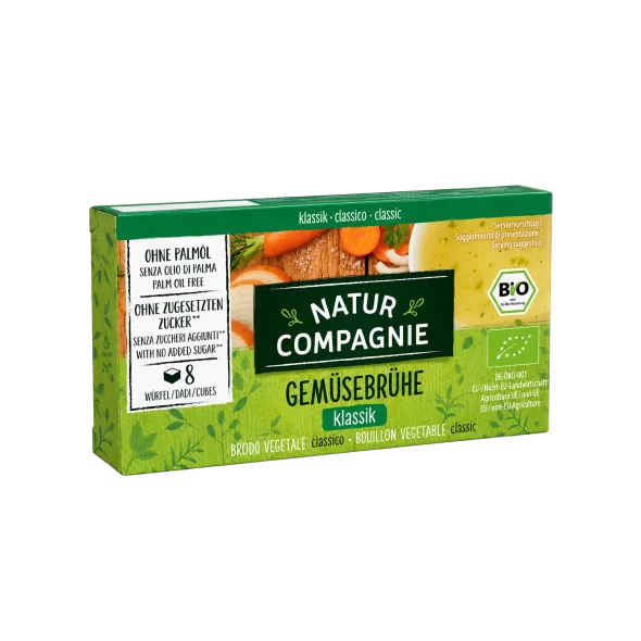 Natur Compagnie Gemüsebrühe klassik 8 Würfel – Bio in einer 84g Packung