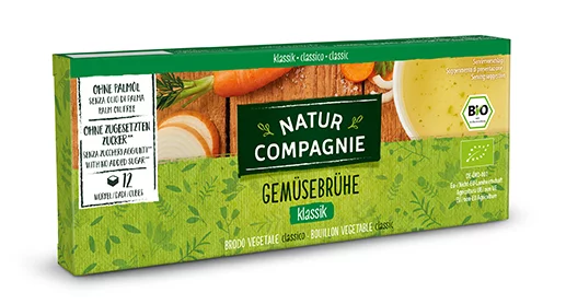 Natur Compagnie Gemüsebrühe klassik 12 Würfel – Bio in einer 126g Packung