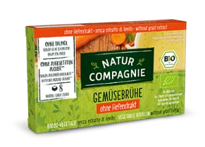 Gemüsebrühe ohne Hefeextrakt 8 Würfel - Biologisch 84g Natur Compagnie
