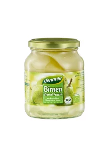 Dennree Birnen Viertel Frucht – Biologisch im 350g Glas