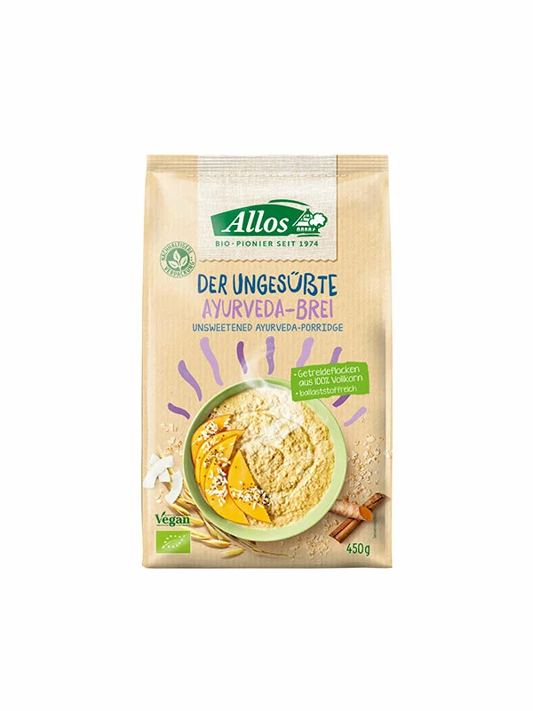 Allos Porridge ungesüßt Ayurveda - Biologisch in einer 450g Packung