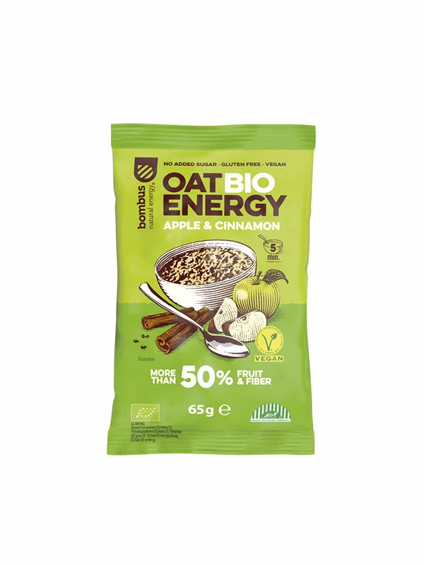 Bombus Porridge Apfel & Zimt – Biologisch in einer 65g Packung