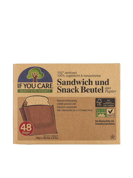 If you care Beutel für Sandwiches und Snacks – 48 Stück