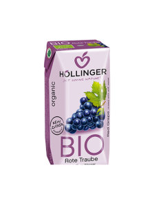 Roter Traubensaft Tetrapak mit Strohhalm - Biologisch 200ml Höllinger