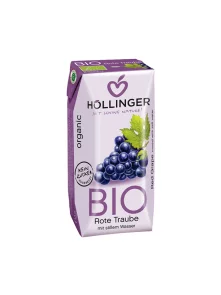 Höllinger Roter Traubensaft mit Strohhalm - Biologisch in einem 200ml Tetrapak