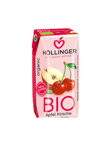 Apfel- und Kirschsaft - Tetrapak mit Strohhalm - Biologisch 200ml Höllinger