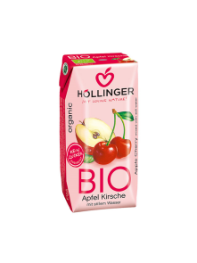 Höllinger Apfel- und Kirschsaft - Tetrapak mit Strohhalm - Biologisch in einem 200ml Tetrapak