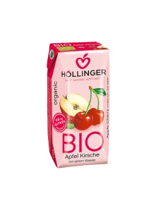 Höllinger Apfel- und Kirschsaft - Tetrapak mit Strohhalm - Biologisch in einem 200ml Tetrapak