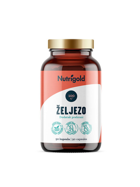Nutrigold Eisen 30mg mit 90 vegane Kapseln in der Packung