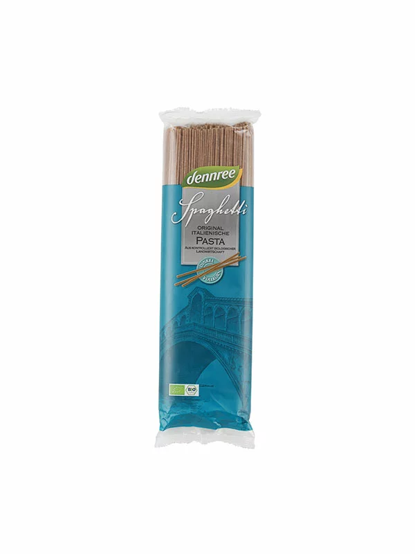 Dennree Dinkel-Vollkorn-Spaghetti – Biologisch in einer 500g Packung