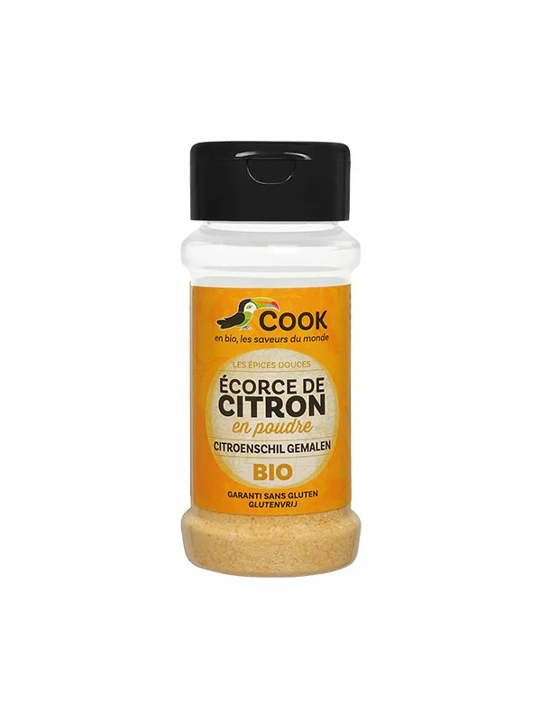 Cook Zitronenschalenpulver – Biologisch in einer 32g Packung
