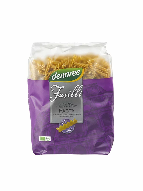 Dennree Hartweizen-Vollkorn Fusilli – Biologisch in einer 1kg Packung