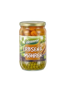 Dennree Erbsen & Möhren – Biologisch im 680g Glas