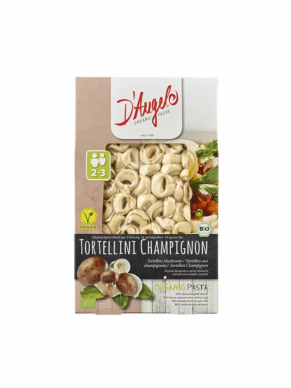 D'Angelo Biologische Tortellini mit Pilzen in einer 250g Packung