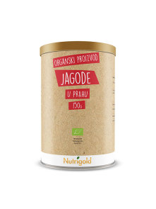 Nutrigold Erdbeerpulver Biologisch in einer 150 Gramm Packung
