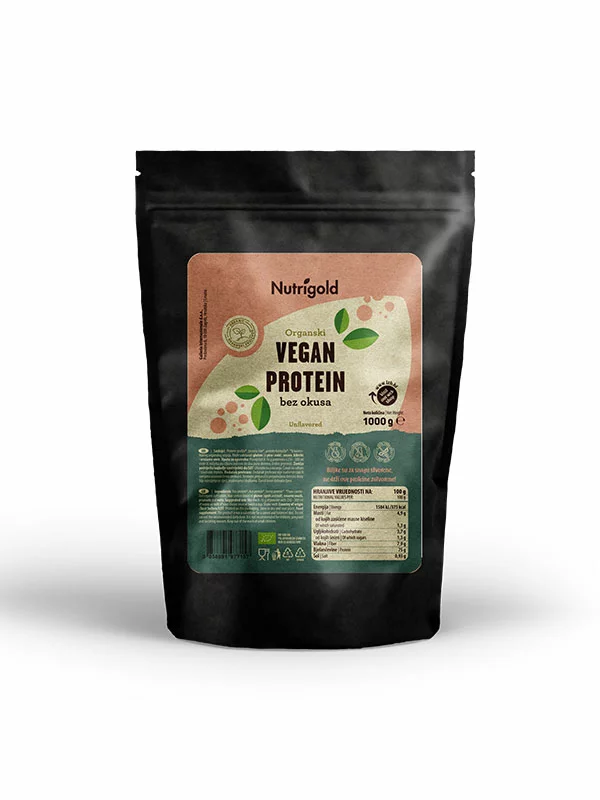 Nutrigold Super veganes Protein – Biologisch in einer 1000g Packung
