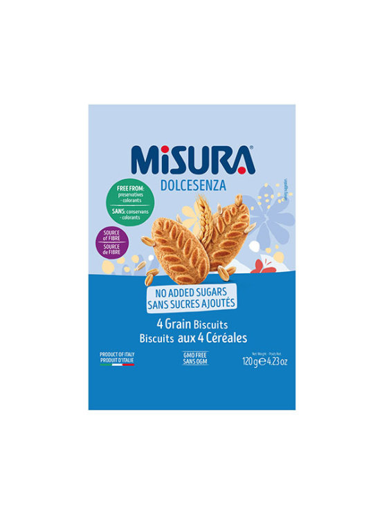 Dolcesenza-Getreidekekse – Ohne Zuckerzusatz – 120g Misura