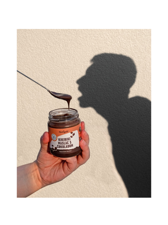 Nutrigold Erdnussbutter mit Schokolade in einer 250 Gramm Packung