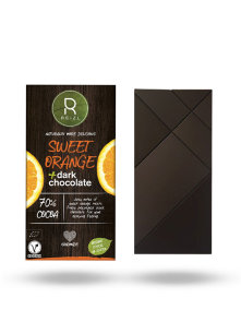 Vegane dunkle Schokolade mit süßer Orange, glutenfrei – Biologisch 70g Reizl