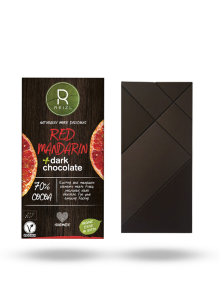 Vegane dunkle Schokolade mit roter Mandarine, glutenfrei – Biologisch 70g Reizl