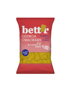 Quinoa-Kräcker mit Kurkuma und Kreuzkümmel, glutenfrei – Biologisch 100g Bett'r