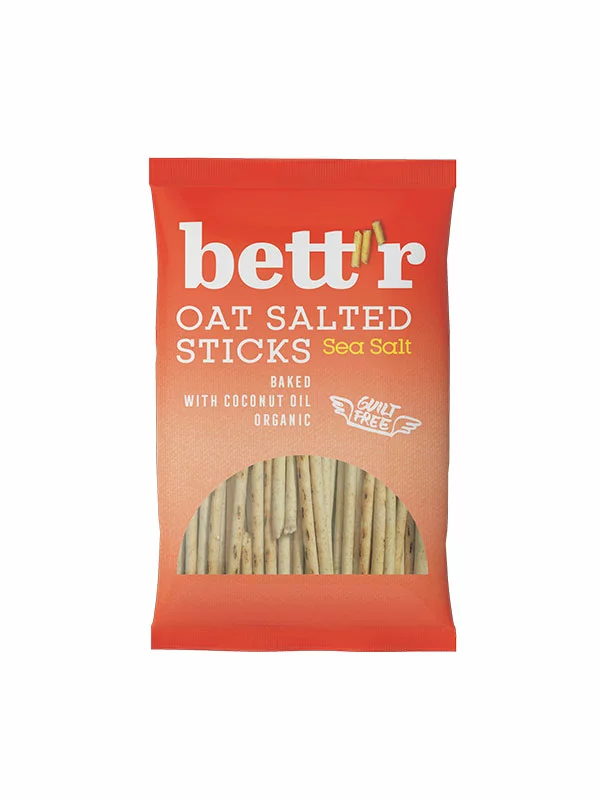 Bett'r Gesalzene Hafersticks mit Meersalz - Biologisch in einer 50g Packung