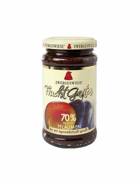 Zwergenwiese FruchtGarten Aufstrich mit Pflaumen glutenfrei & Bio im 225g Glas