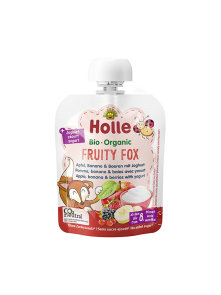 Apfel-, Bananen- und Beerenpüree „Fruity Fox“ – Biologisch 85g Holle