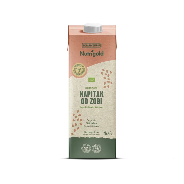 Nutrigold Haferdrink ohne Zuckerzusatz – Biologisch in einer 1000 ml Packung