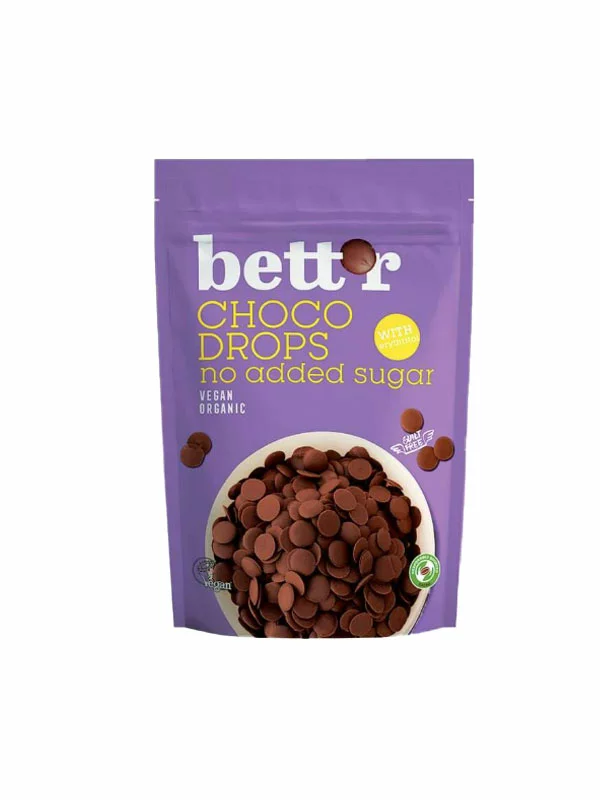 Choco Drops mit Erythritol - Biologisch 200g Bett'r