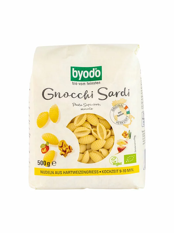 Byodo Hartweizennudeln Gnocchi – Biologisch in einer 500g Verpackung