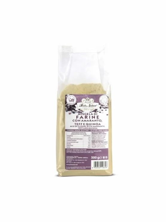 Pasta Natura Mehl aus Teff, Amaranth und Quinoa Glutenfrei – Biologisch in einer 500g Packung
