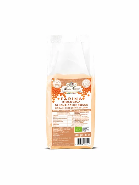 Pasta Natura Rotes Linsenmehl Glutenfrei – Biologisch in einer 500g Packung