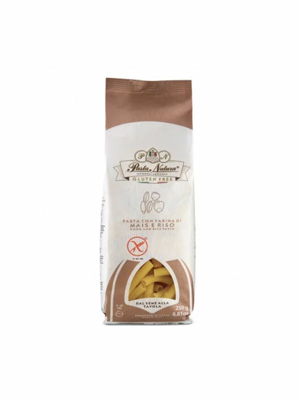 Pasta Natura Mais- und Reisnudeln Penne – Glutenfrei in einer 250g Verpackung