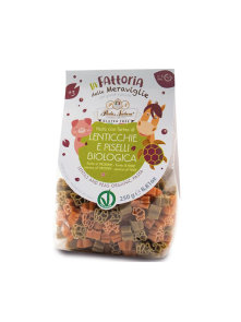 Pasta mit roten Linsen und Erbsen Glutenfreie Tierform - Biologisch 250g Pasta Natura