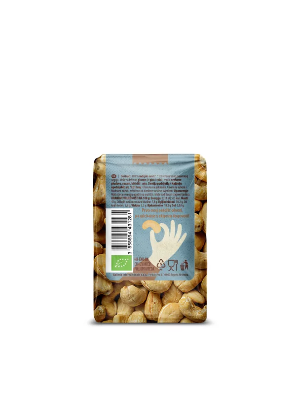 NutriGo - Cashewkerne - Biologisch 100g Nutrigold