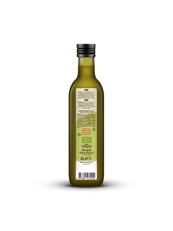 Nutrigold Hanföl – Biologisch kaltgepresst in der 250ml dunkeln Glasflasche