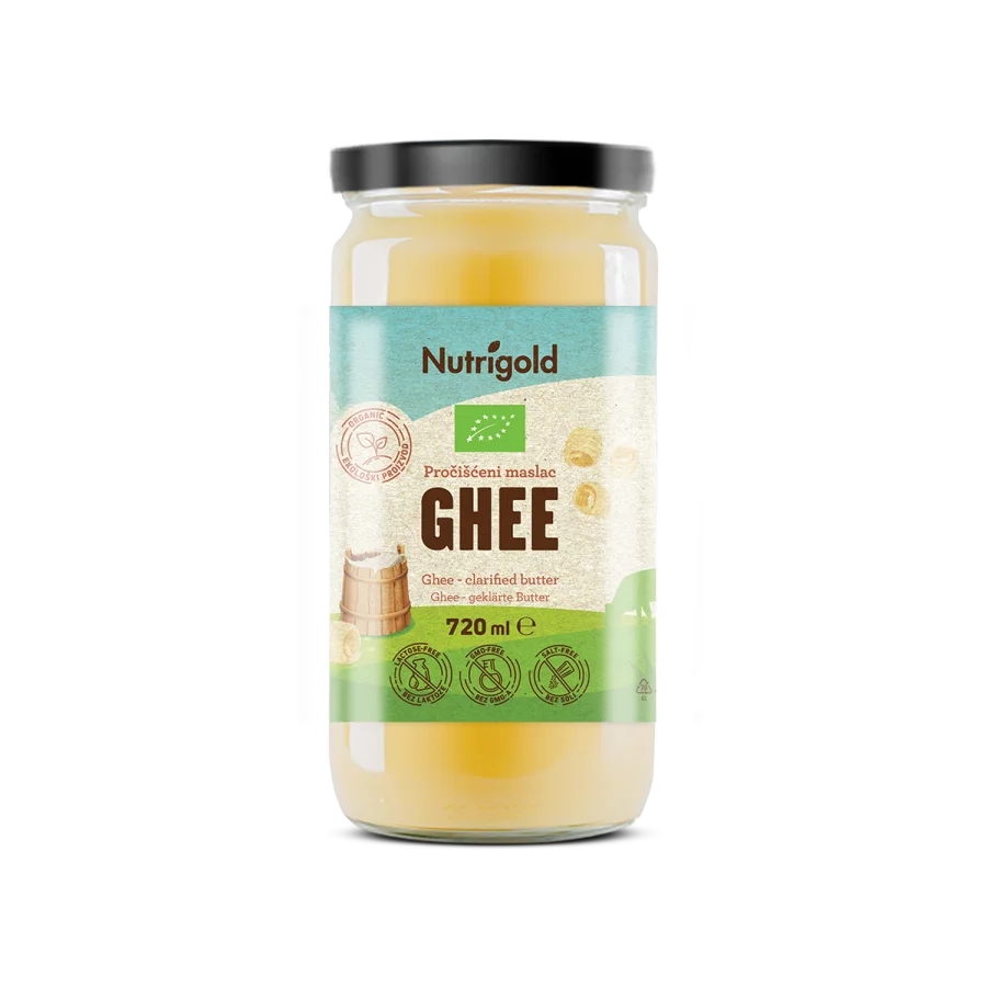 Nutrigold Ghee geklärte Butter - Biologisch in einer 720ml Packung