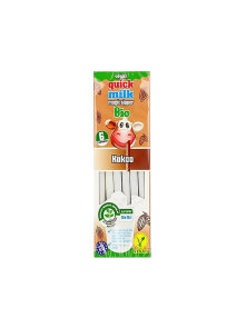 Quick Milk Strohhalme mit löslichen Kugeln – Kakao 6 Stück im Paket – Biologisch